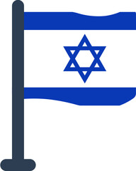 Israel Flag Rounded
