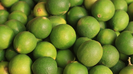 Fresh lime fruits for sale in the street Indonesia market. © Aufa Fahmi 