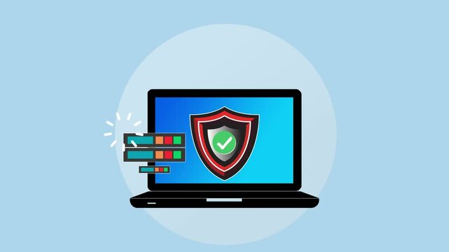 Fortress of Internet Security, 2D Animated Video Showcasing Secure Server Hosting, Cloud Data Protection, and Lock Shield Technology