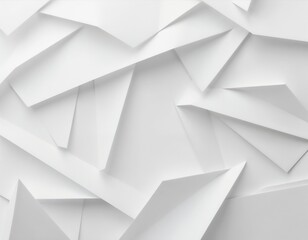 Abstract white paper geometry with layered folds and angles in modern design
