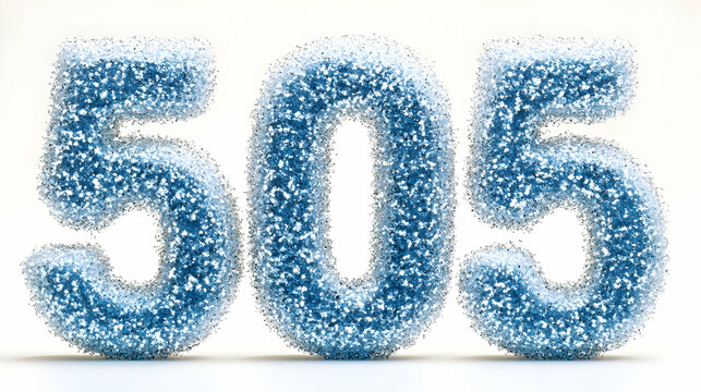 Icy Blue 505 Number, Abstract Winter Background Image