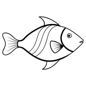 recommend clip art: Triggerfish Vector Illustration on White Background