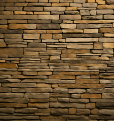 Obraz premium Natural Stone Wall Texture with Earthy Brown Tones