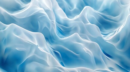 Fototapeta premium Abstract technology background featuring dynamic blue ice waves with flowing digital patterns and smooth textures, perfect for modern tech-themed designs, futuristic digital art, and high-tech visual 