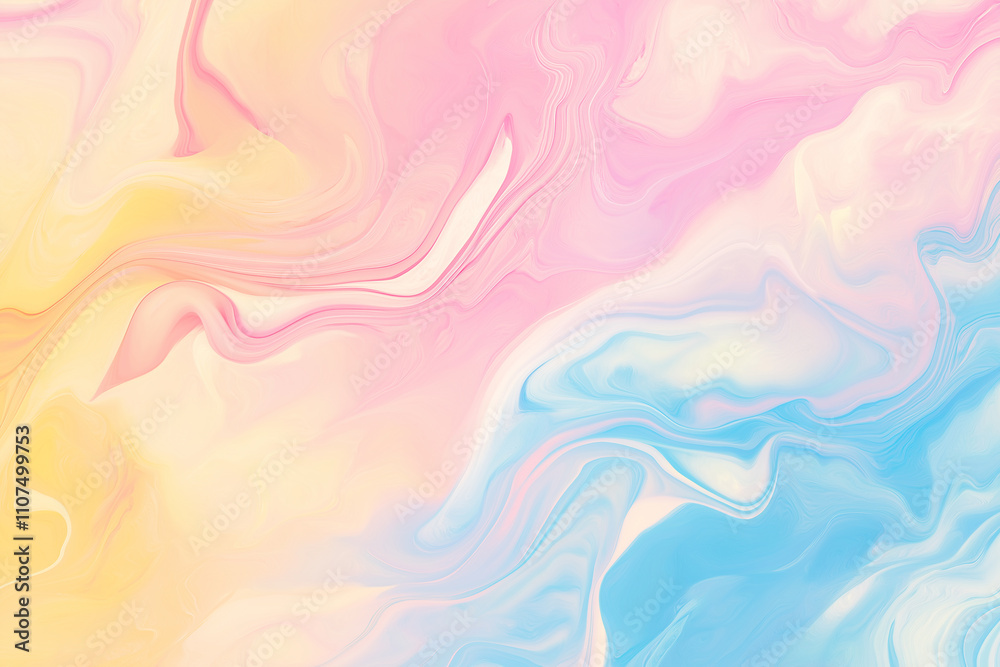 Wall mural a soft pastel gradient background with gentle shades of pink, blue, and yellow. the gradient should 