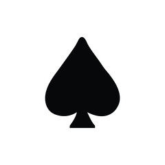 Fototapeta premium Spades Icon for Card suit, Clover vector, Card icons. 