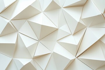 Obraz premium Abstract White Geometric Triangular Pattern Design