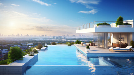 Fototapeta premium swimming pool at night