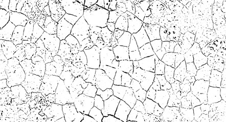 Fototapeta premium grunge drawing of cracked walls, vintage grunge texture, a black and white drawing of a cracked land, grunge texture of old paint wall, vintage cracked background, 