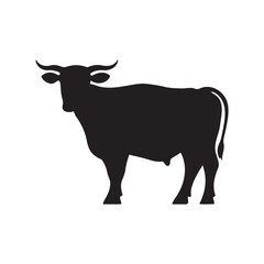 OX silhouette vector illustration