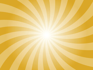 Obraz premium Abstract Orange Background with Rays Retro Starburst Rays. Goldenrod Yellow Sunburst Background Vector Illustration Pattern Beam Rays. Spiral Radial Striped Backdrop. Vector Illustration.
