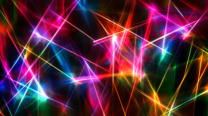 Fototapeta premium Abstract colorful glowing lines.