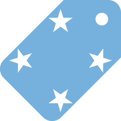Micronesia Flag on Price Tag