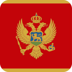 Montenegro Flag Square Icon