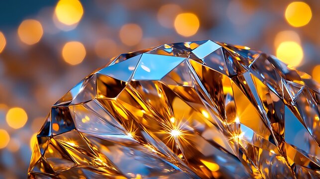 A detailed macro photo of a diamond ring taken with a macro lens at aperture f/3.5 soft light to emphasize sparkling highlights extreme close-up clarity and precision 