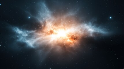 Obraz premium Stunning Cosmic Explosion Illuminates the Dark Vastness of Space