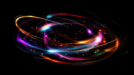 Obraz premium Abstract swirling light trails.