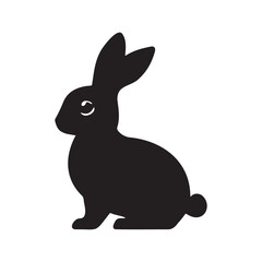 Obraz premium Rabbit silhouette vector illustration