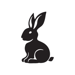 Obraz premium Easter bunny silhouette vector illustration