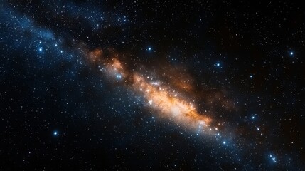 Fototapeta premium Stunning Cosmic Landscape of an Expanding Galaxy in Deep Space