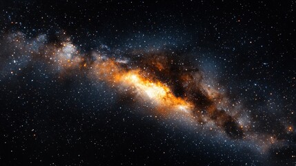 Fototapeta premium Stunning Cosmic View of a Distant Galaxy in Deep Space