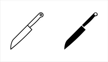 Knife icon set. For your design, logo. Vector illustration isolated on white background.