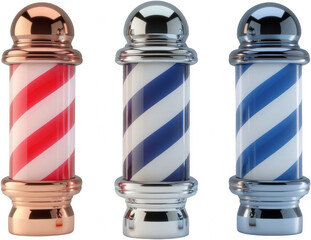 Red White Blue Barber Shop Poles Classic Salon Sign Retro Style
