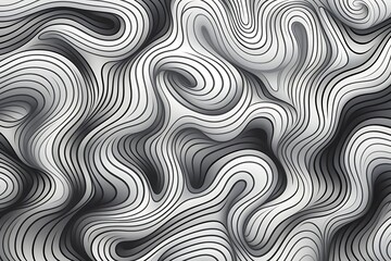 Fototapeta premium Abstract grayscale swirling lines pattern, textured background.