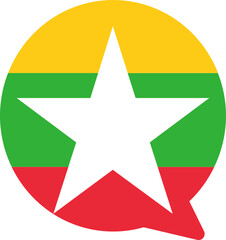 Myanmar Falg on Chat Icon