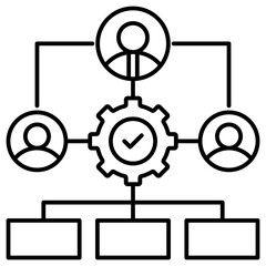 Obraz premium Organizational Structure Icon