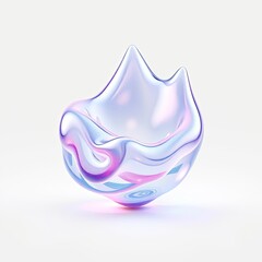 Obraz premium 3D Enchanted Highlighter Icon with Shimmering Shapes for Whimsical Transparent Overlay Design