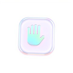 Fototapeta premium 3D Icon of Worker Rights, Joyful Iridescent Transparent Overlay, Ideal for Marketing Materials, High-Resolution Design