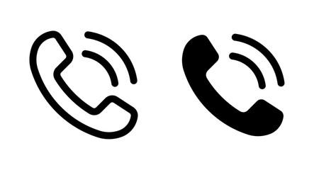 Fototapeta premium Ringing phone icon set