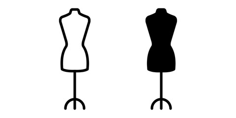 dress form Icon set. Symbol isolated white background. vector illustration. color editable.