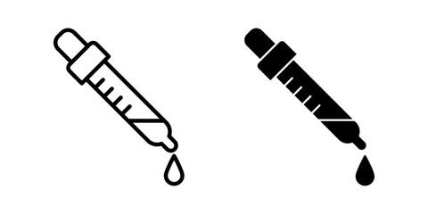 dropper Icon set. Symbol isolated white background. vector illustration. color editable.