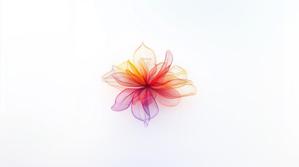 close up from top view. abstract gradient flower mesh art. rainbow flower art from mesh for background and wallpaper. AI wallpaper. color vivid nature background. Generative AI.