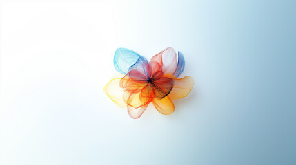 close up from top view abstract gradient flower mesh art. rainbow flower art from mesh for background and wallpaper. AI wallpaper. color vivid nature background. Generative AI.