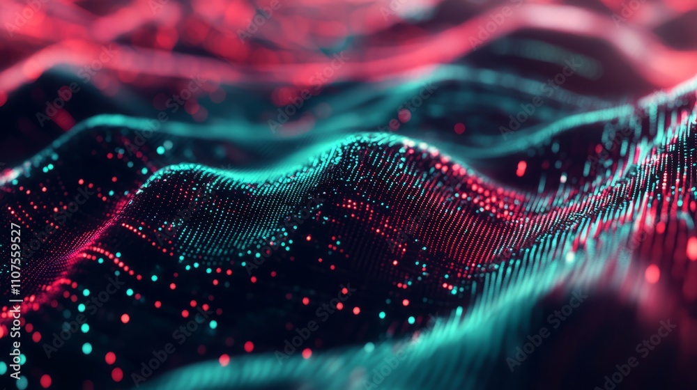 Poster futuristic technology background featuring artificial intelligence and big data visualization in 3d 