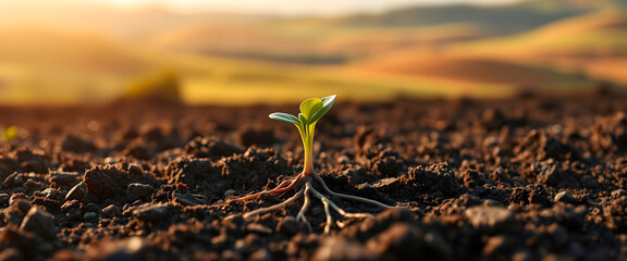 Fresh Start: A Tiny Sprout Emerging From the Earth