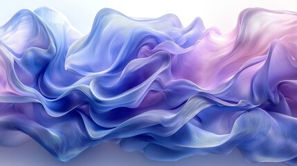 Fototapeta premium On a light background, the banner showcases a 3D abstract design with a gradient glass effect, blue dispersion, and an iridescent element.