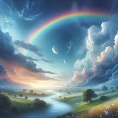 landscape with clouds