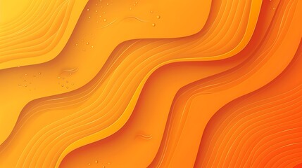 Abstract Orange and Yellow Wave Background