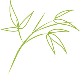 Fototapeta premium Bamboo Flat Icon