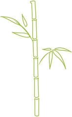 Fototapeta premium Bamboo Plant Flat Icon