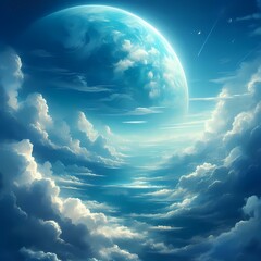 blue sky with clouds