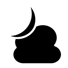 Clouds Forecast Night Glyph icon