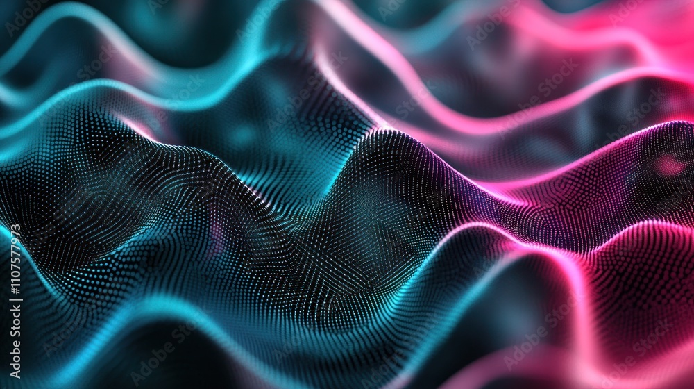 Aufkleber abstract wave pattern in vibrant colors, showcasing fluid motion and depth.