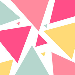 Colors triangle pattern abstract geometric composition background. Vector illustration template design