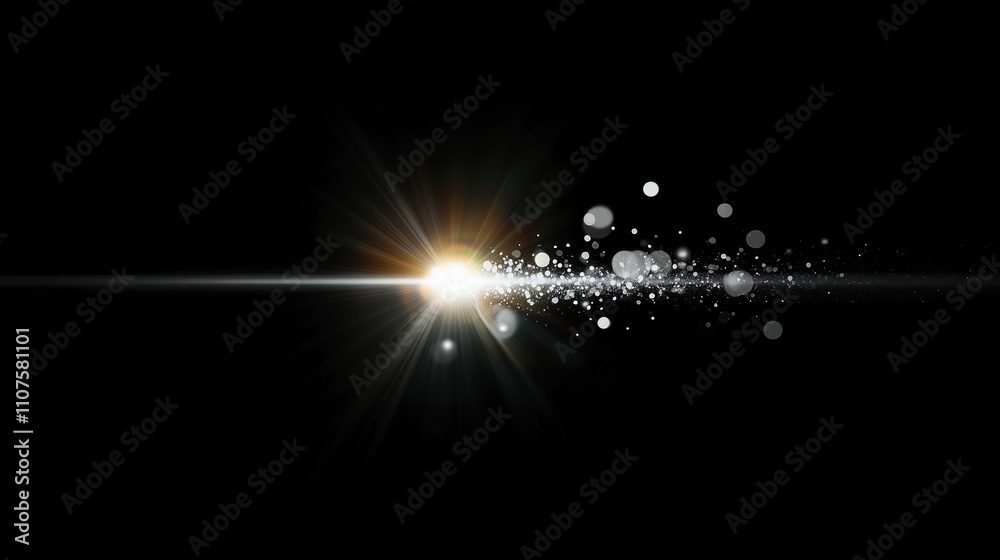 Poster bright particle explosion creates a dynamic visual effect against a dark background