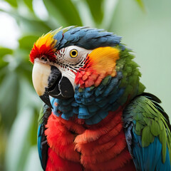 Naklejka premium Vertical closeup shot of a colorful parrot